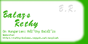 balazs rethy business card